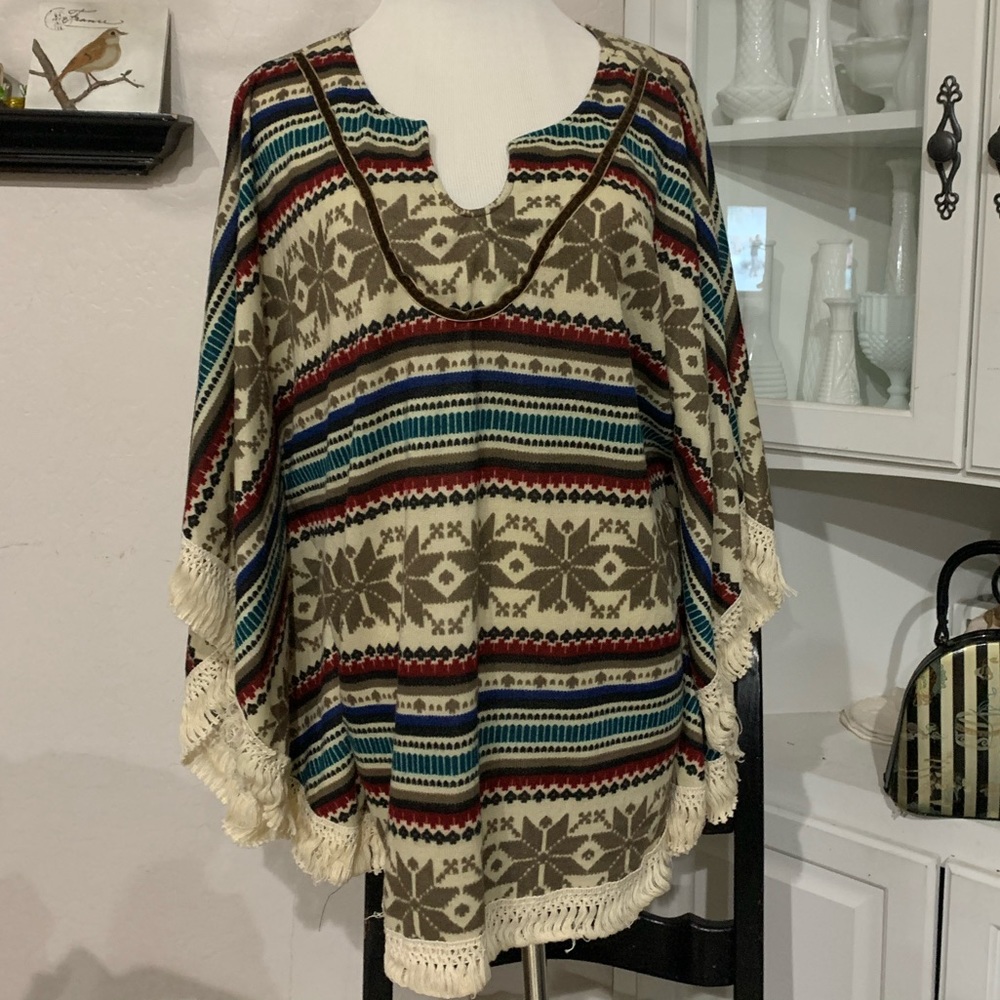 gabriella rocha Boho Poncho Top